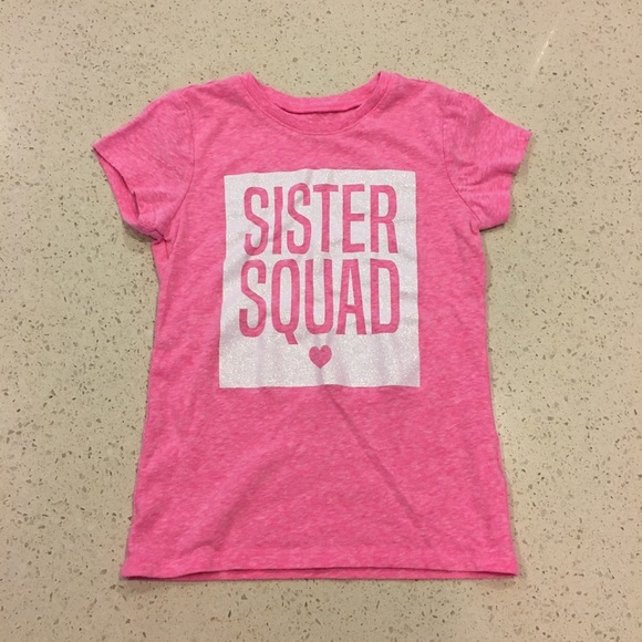 Pink Sister Squad Set of 2 Sparkle T Shirts - Picture 2 of 7